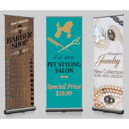 Pop-up Banners and Stands 33" x 79"